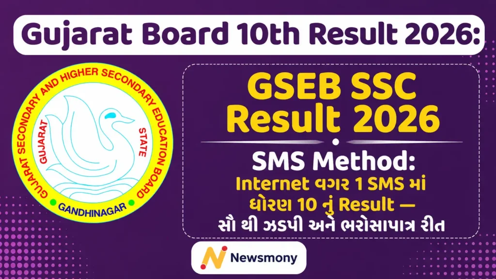 GSEB SSC Result 2026 SMS Method